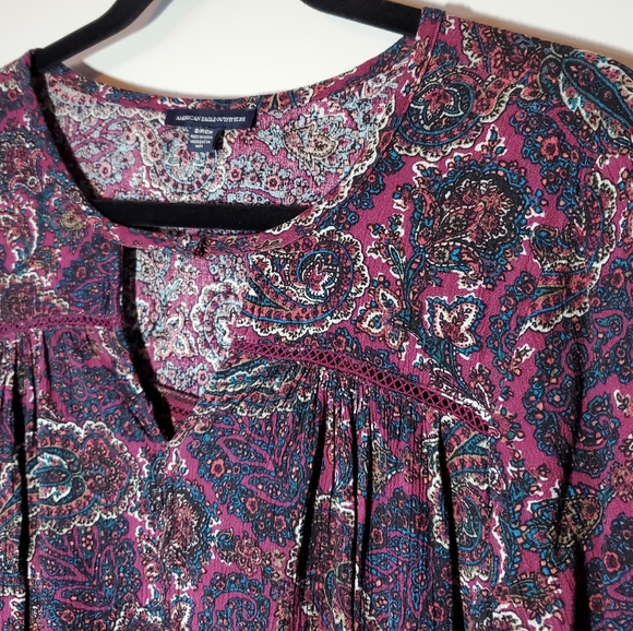 AMERICAN EAGLE Boho Style Shift Dress Sz. S - Picture 2 of 5